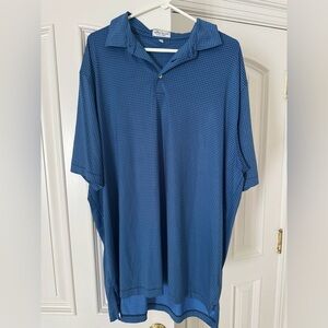 Peter Millar Navy Patterned Polo Shirt